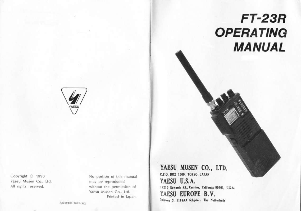 Guide utilisation YAESU FT-23R  de la marque YAESU