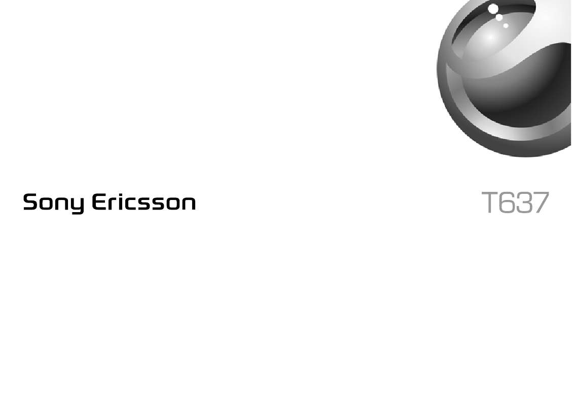 Guide utilisation SONY ERICSSON T637  de la marque SONY ERICSSON