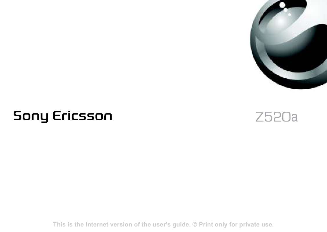 Guide utilisation SONY ERICSSON Z520A  de la marque SONY ERICSSON