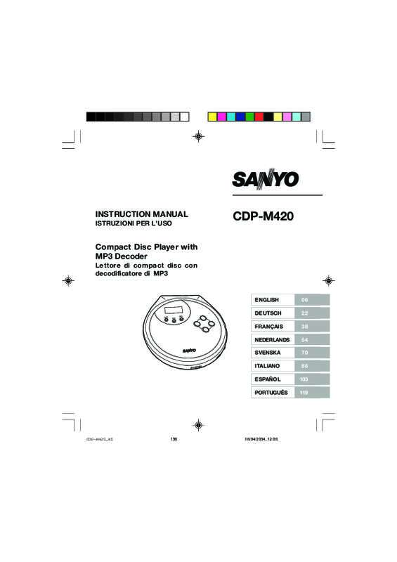 Guide utilisation SANYO CDP-M420  de la marque SANYO