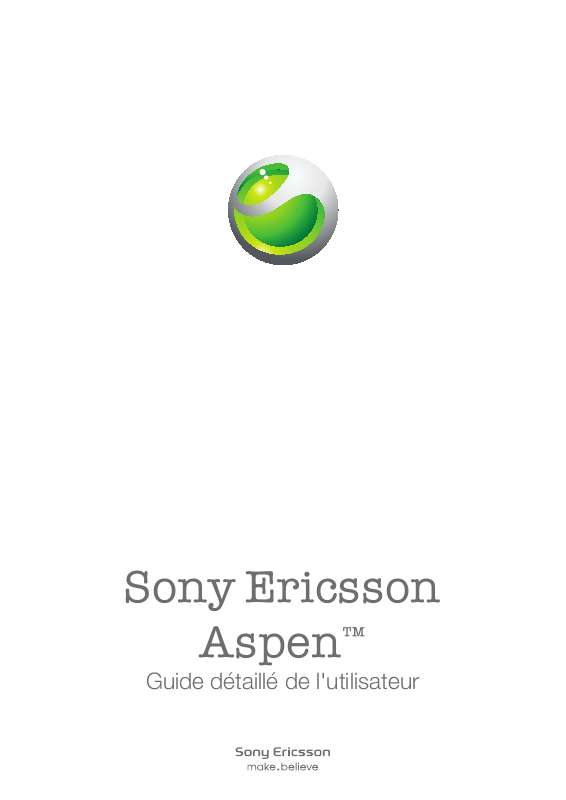 Guide utilisation SONY ERICSSON ASPEN  de la marque SONY ERICSSON