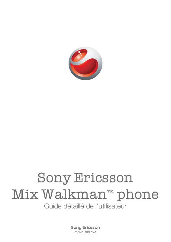 Guide utilisation SONY ERICSSON MIX WALKMAN  de la marque SONY ERICSSON