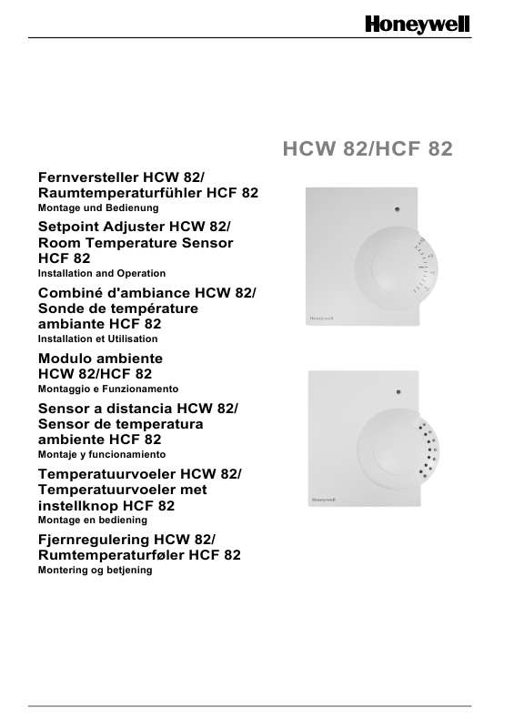 Guide utilisation HONEYWELL HCF 82  de la marque HONEYWELL