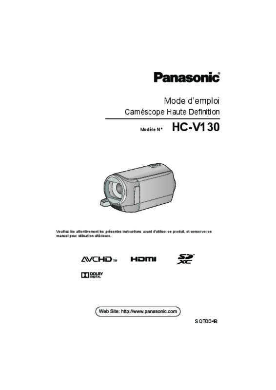 Guide utilisation PANASONIC HC-V130  de la marque PANASONIC