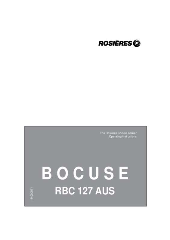Guide utilisation  ROSIERES BOCUSE RBC127AUS  de la marque ROSIERES