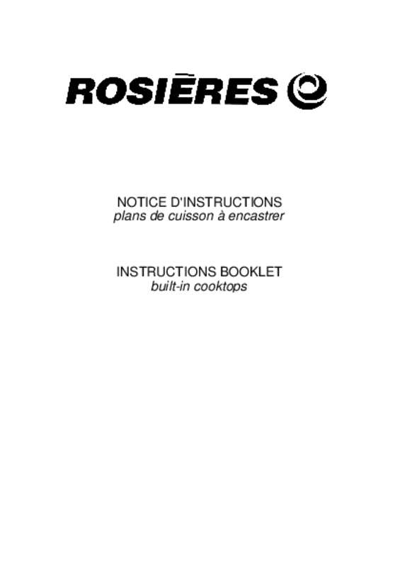 Guide utilisation  ROSIERES RDG20  de la marque ROSIERES