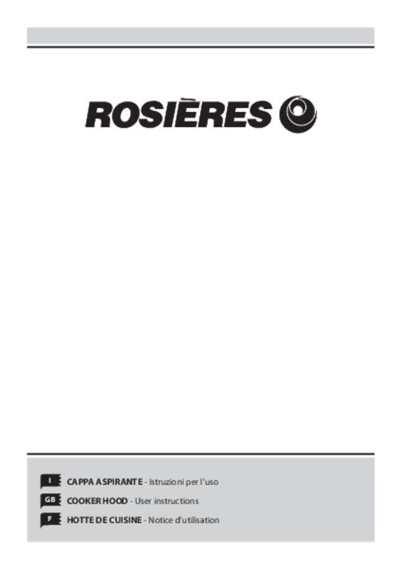 Guide utilisation ROSIERES RHP 9700 IN de la marque ROSIERES