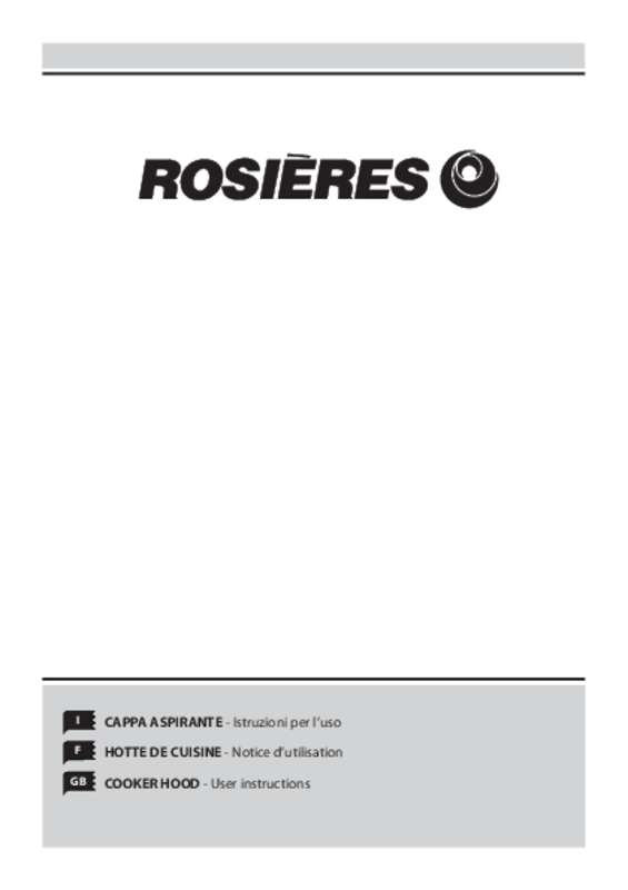 Guide utilisation ROSIERES RHV9185IN de la marque ROSIERES