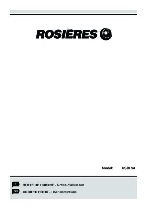 Guide utilisation  ROSIERES RSBI94  de la marque ROSIERES