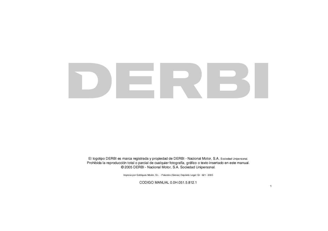 Guide utilisation  DERBI SENDA RSM DRD PRO 50  de la marque DERBI