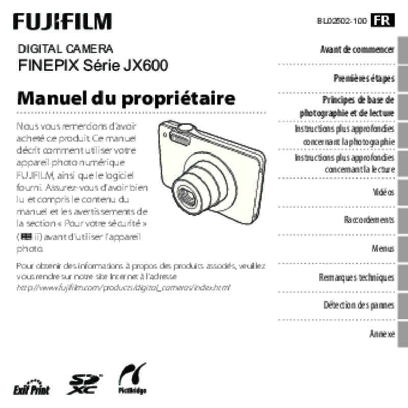 Guide utilisation FUJI FINEPIX JX680  de la marque FUJI