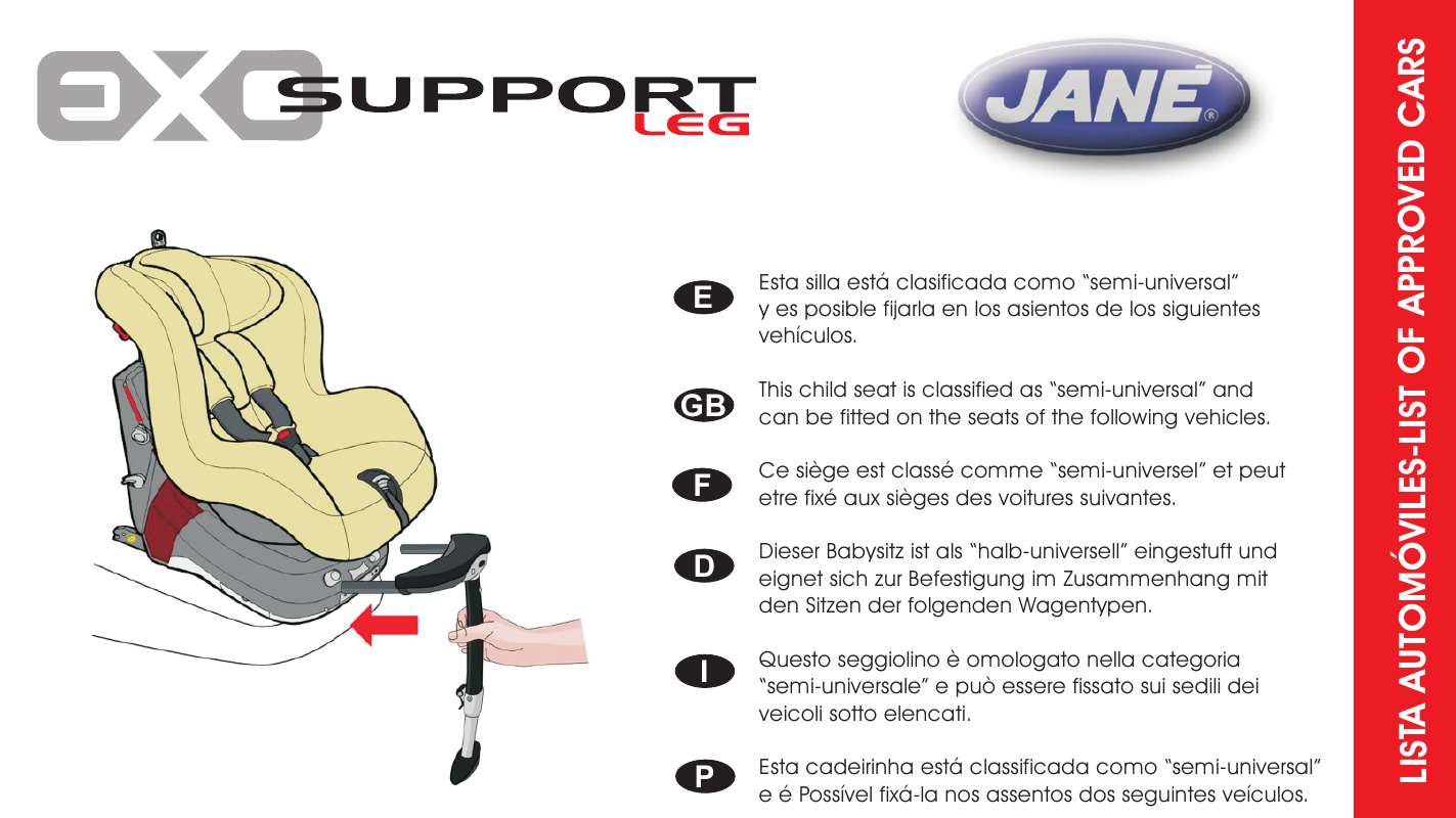 Guide utilisation  JANE EXO SUPPORT LEG  de la marque JANE