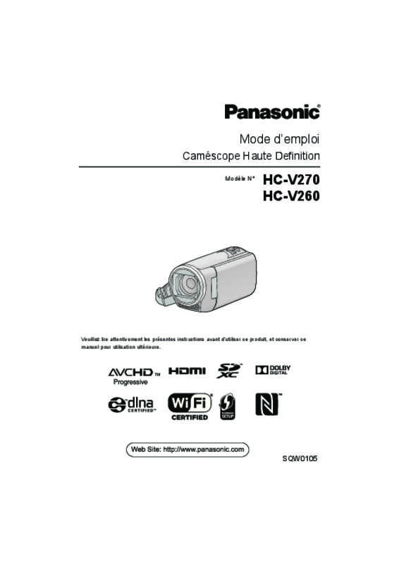 Guide utilisation PANASONIC HC-V270  de la marque PANASONIC