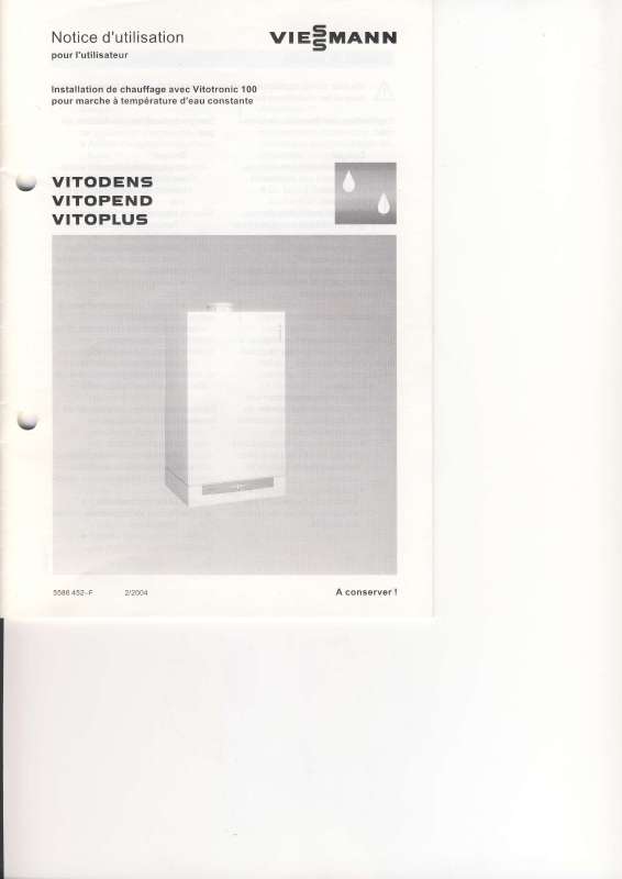 Guide utilisation VIESSMANN VITOPLUS  de la marque VIESSMANN