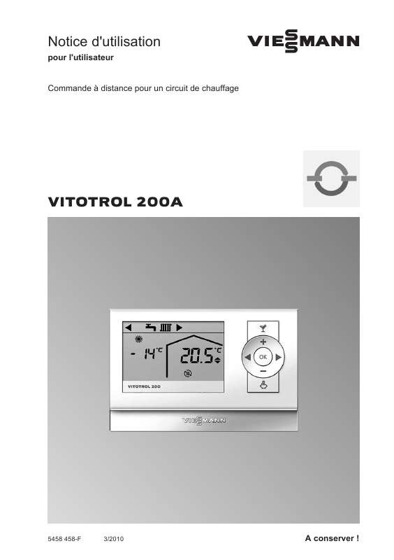 Guide utilisation VIESSMANN VITOTROL 200A  de la marque VIESSMANN