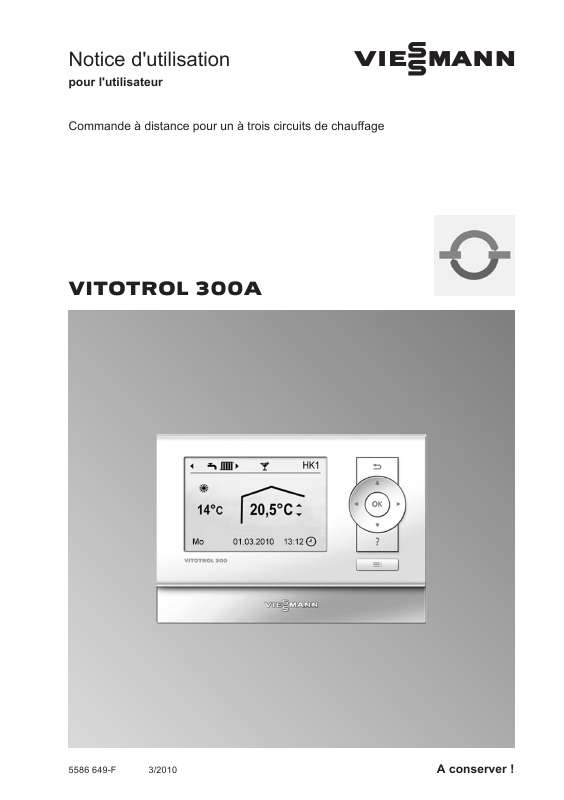 Guide utilisation VIESSMANN VITOTROL 300A  de la marque VIESSMANN