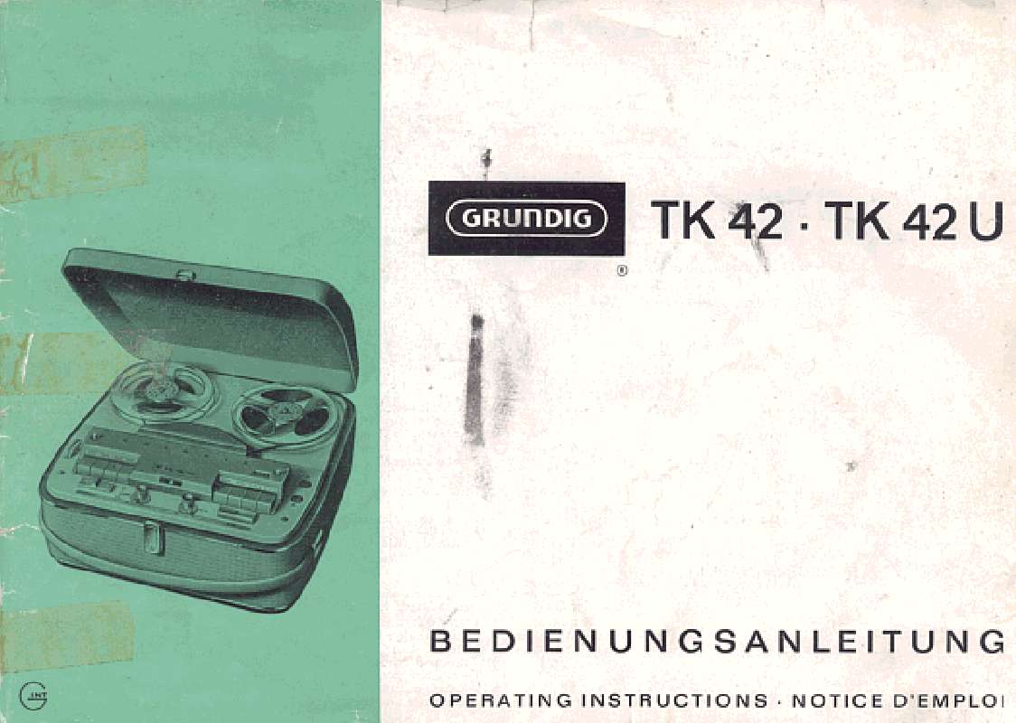 Guide utilisation  GRUNDIG TK 42  de la marque GRUNDIG
