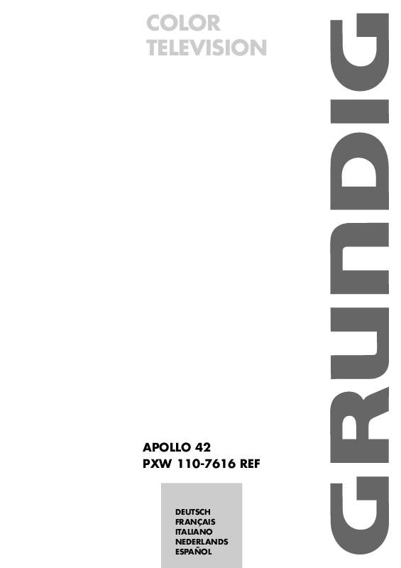 Guide utilisation  GRUNDIG APOLLO 42 PXW 110-7616 REF  de la marque GRUNDIG
