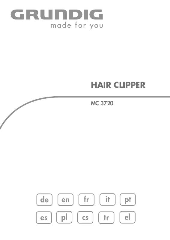 Guide utilisation GRUNDIG MC 3720 HAIR CLIPPER MAINS  de la marque GRUNDIG