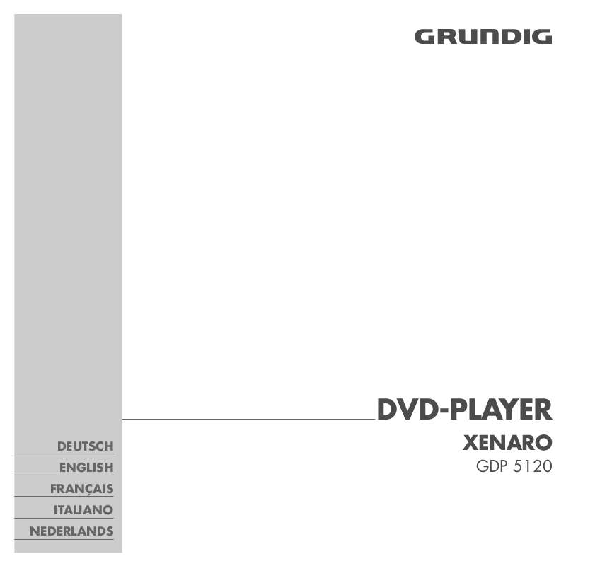 Guide utilisation  GRUNDIG XENARO GDP 5120  de la marque GRUNDIG