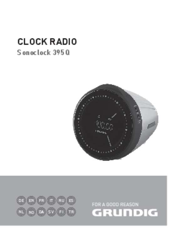 Guide utilisation GRUNDIG SONOCLOCK 395  de la marque GRUNDIG