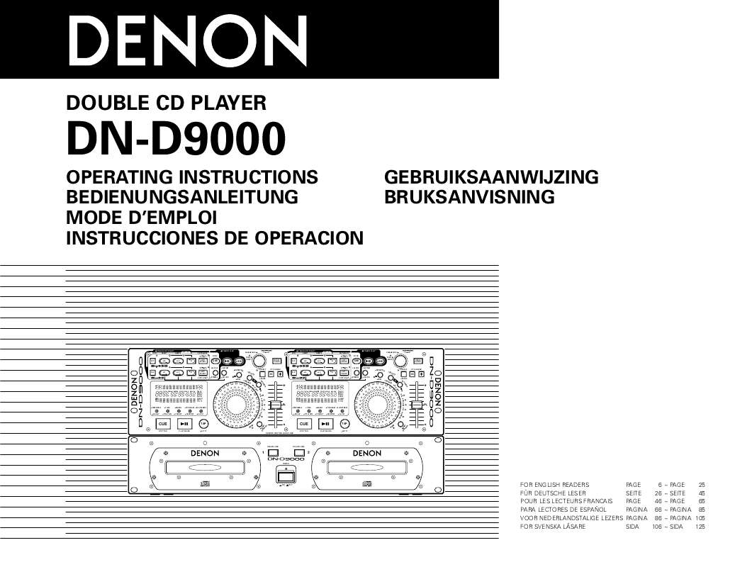 Guide utilisation  DENON DN-D9000  de la marque DENON