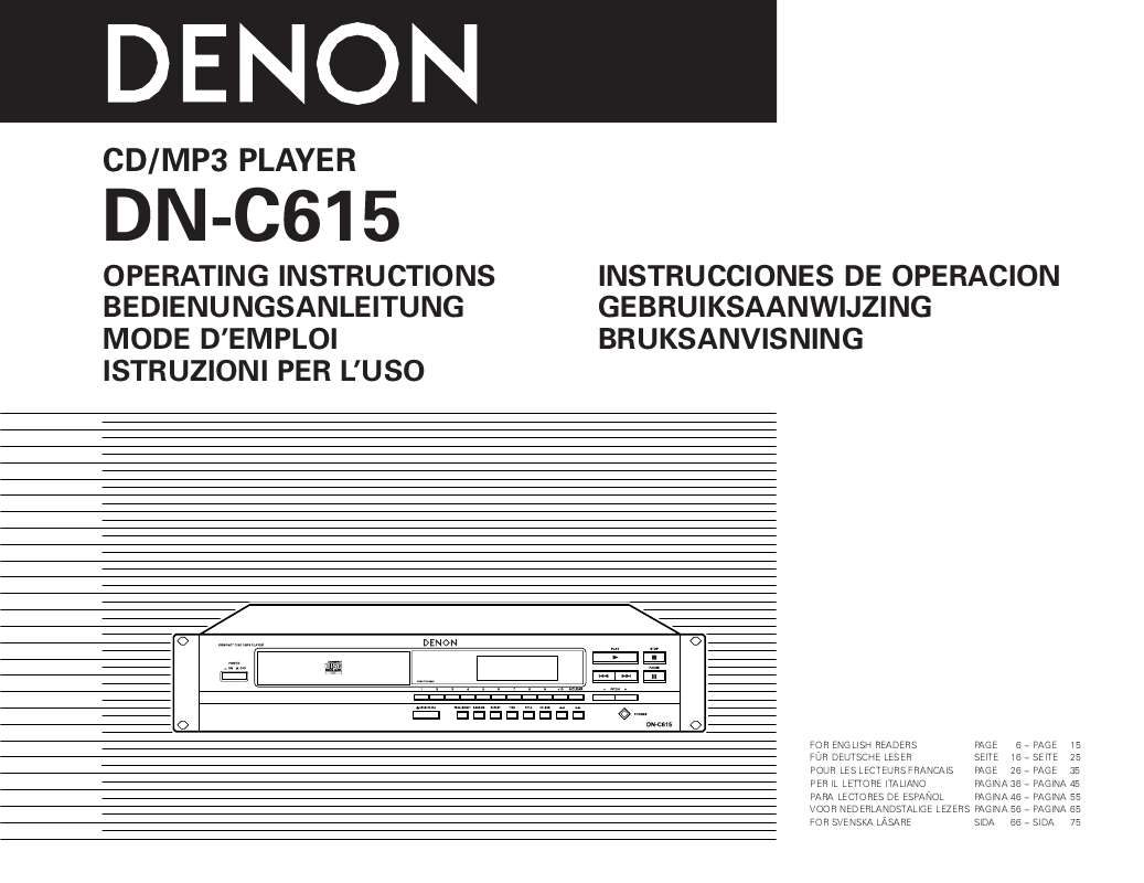 Guide utilisation  DENON DN-C615  de la marque DENON
