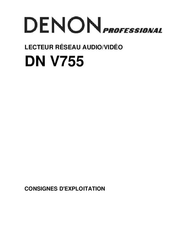 Guide utilisation  DENON DN-V755  de la marque DENON
