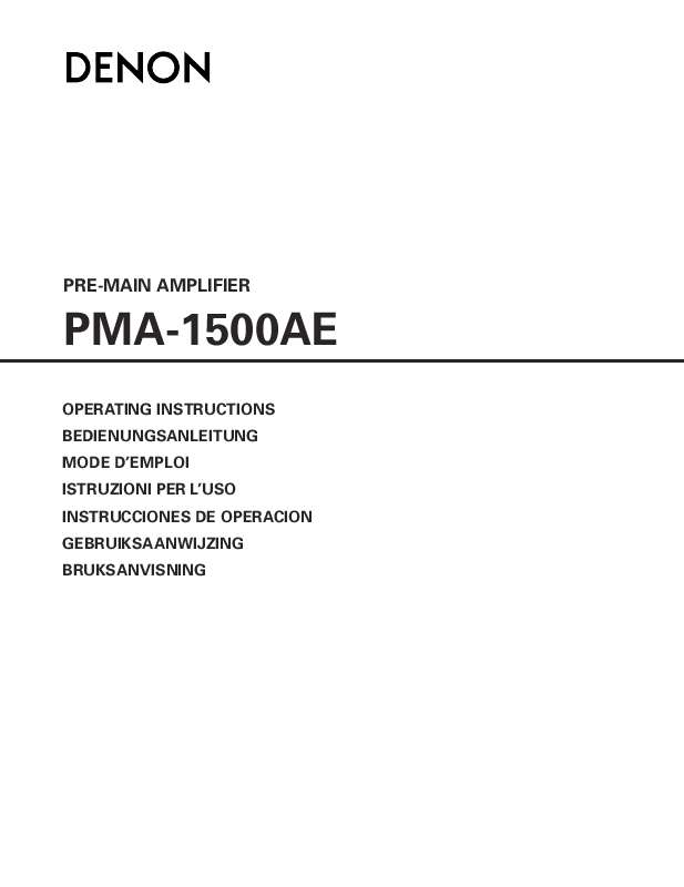 Guide utilisation  DENON PMA-1500AE  de la marque DENON
