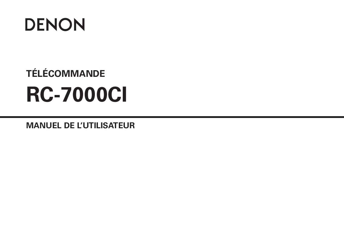 Guide utilisation DENON RC-7000  de la marque DENON