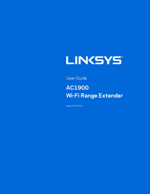 Guide utilisation LINKSYS RE7000  de la marque LINKSYS