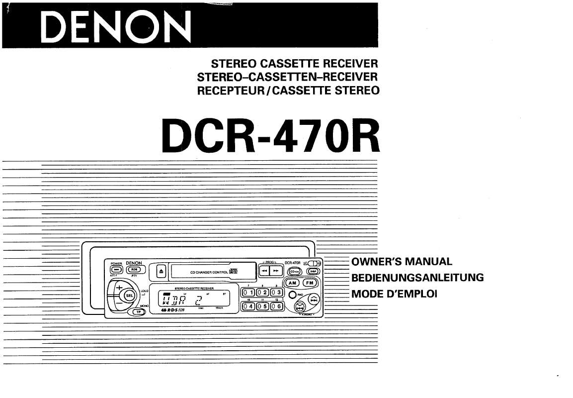 Guide utilisation  DENON DCR-470R  de la marque DENON