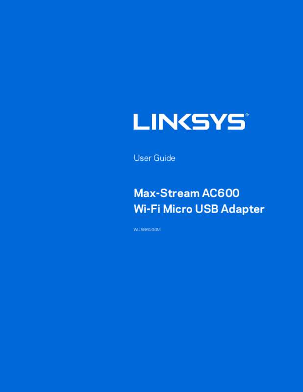Guide utilisation LINKSYS WUSB6100M  de la marque LINKSYS