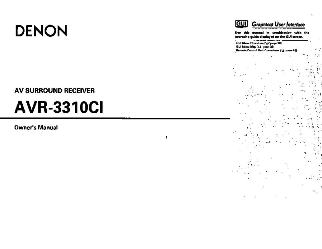 Guide utilisation DENON AVR-3310CI  de la marque DENON
