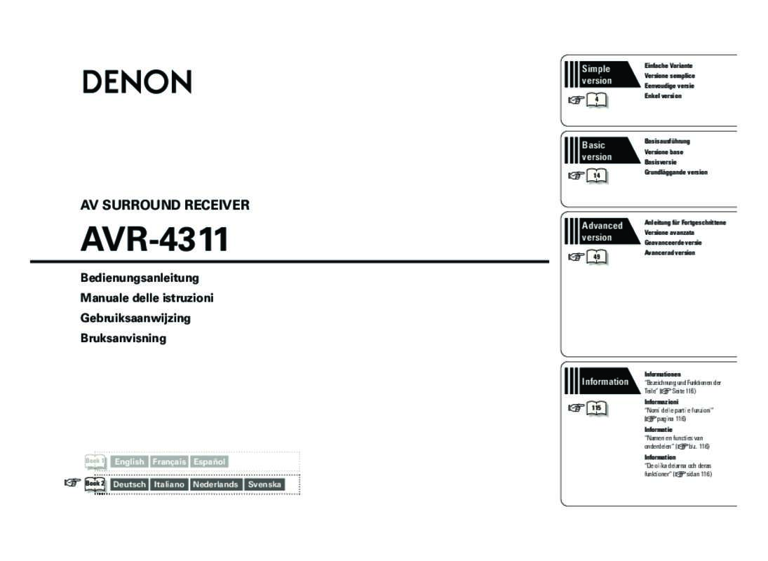 Guide utilisation DENON AVR-4311  de la marque DENON