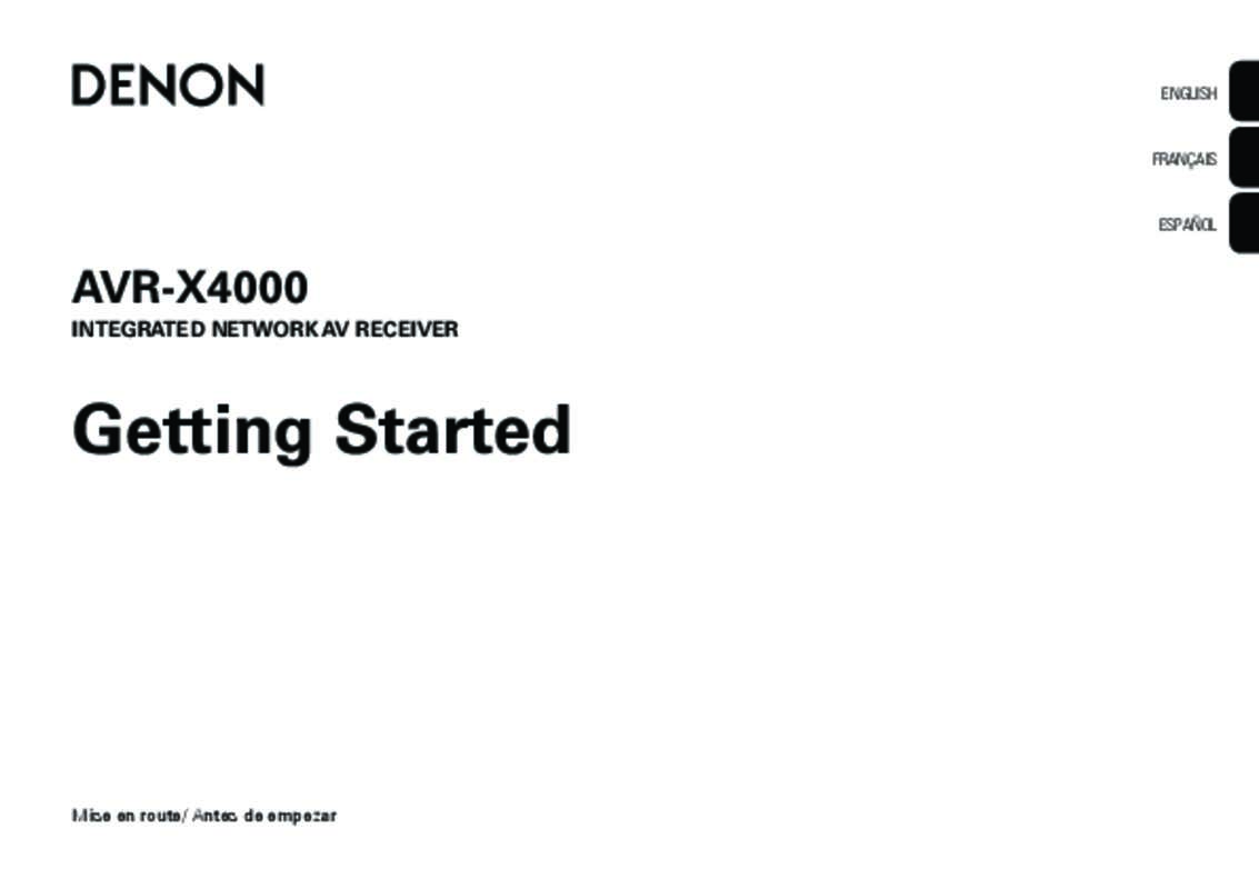 Guide utilisation DENON AVRX4000  de la marque DENON