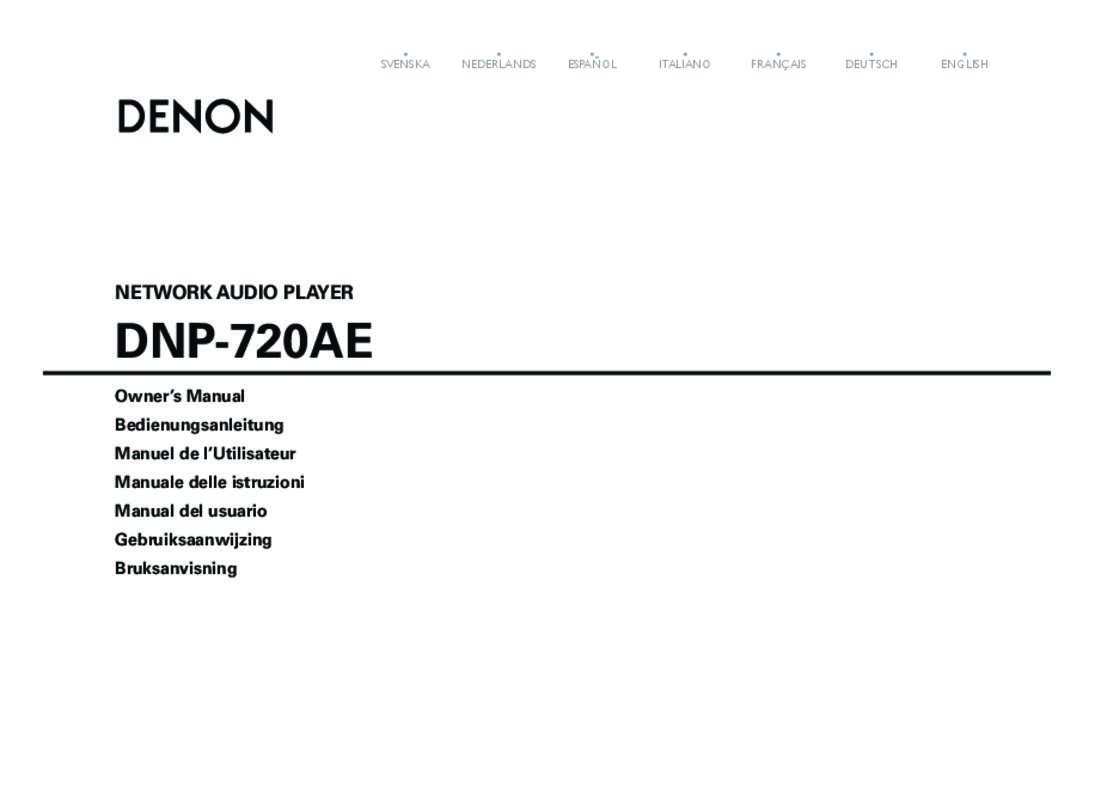 Guide utilisation  DENON DNP-720AE  de la marque DENON