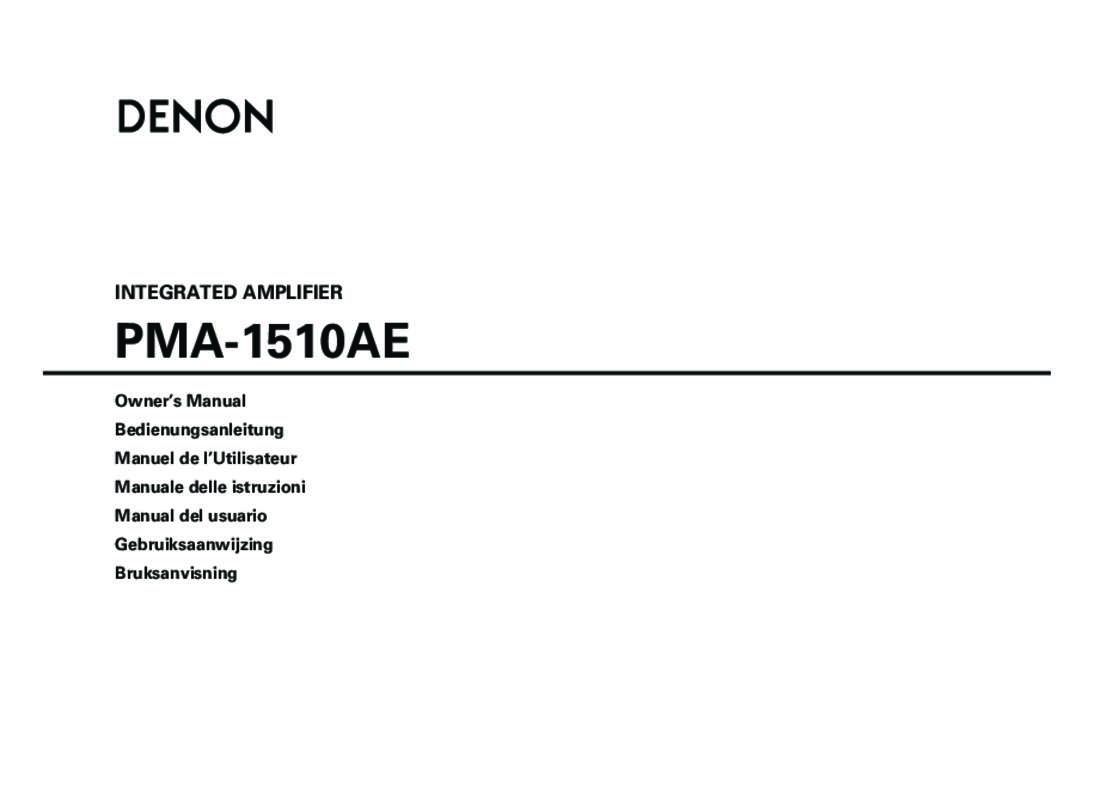 Guide utilisation DENON PMA1510  de la marque DENON