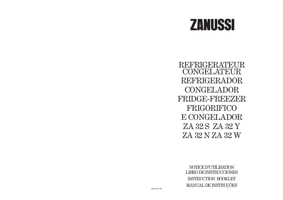 Guide utilisation  ZANUSSI ZA32W  de la marque ZANUSSI