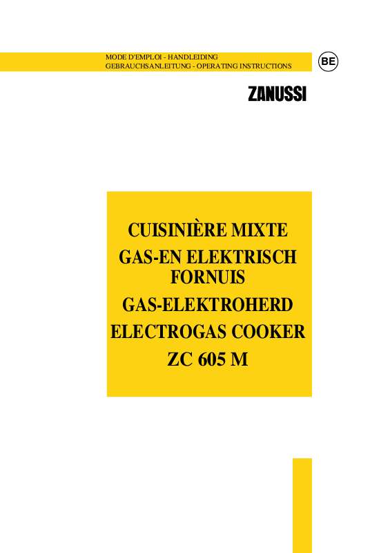 Guide utilisation  ZANUSSI ZC605M  de la marque ZANUSSI