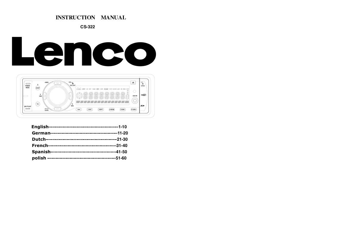 Guide utilisation LENCO CS-322  de la marque LENCO