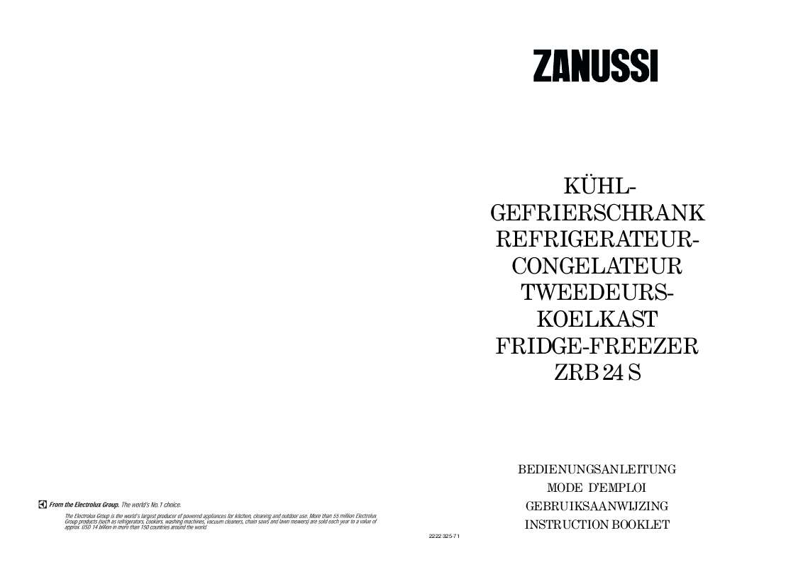 Guide utilisation  ZANUSSI ZRB24S  de la marque ZANUSSI