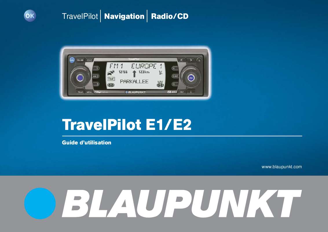 Guide utilisation BLAUPUNKT TRAVELPILOT E2  de la marque BLAUPUNKT