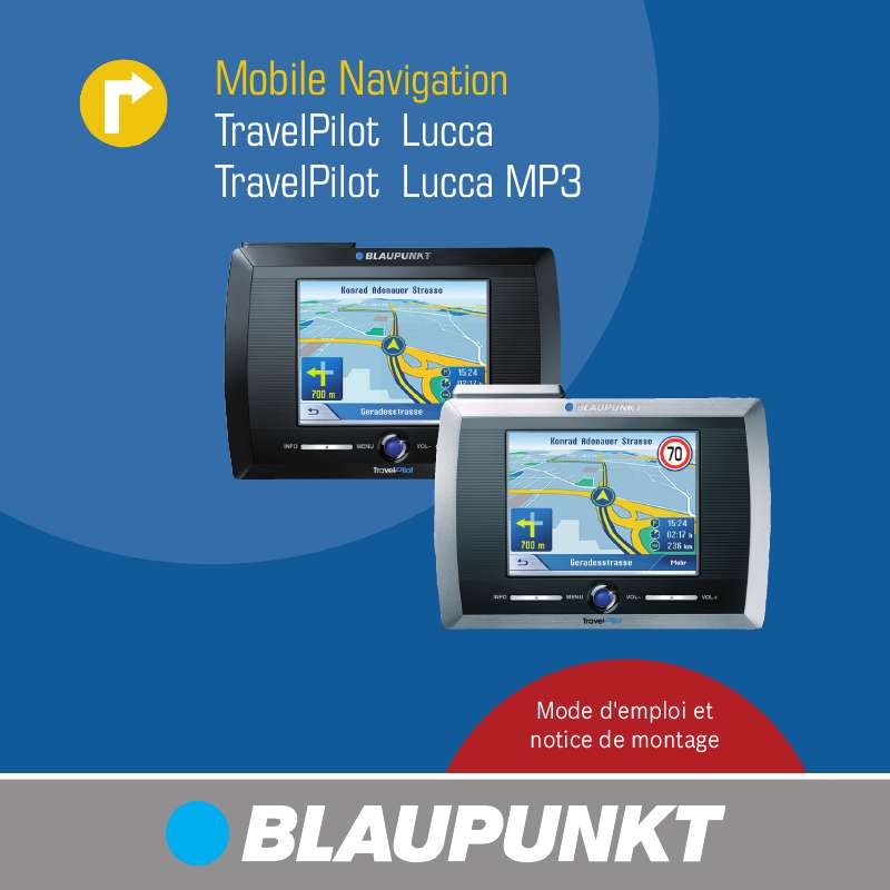 Guide utilisation BLAUPUNKT TRAVELPILOT LUCCA MP3  de la marque BLAUPUNKT