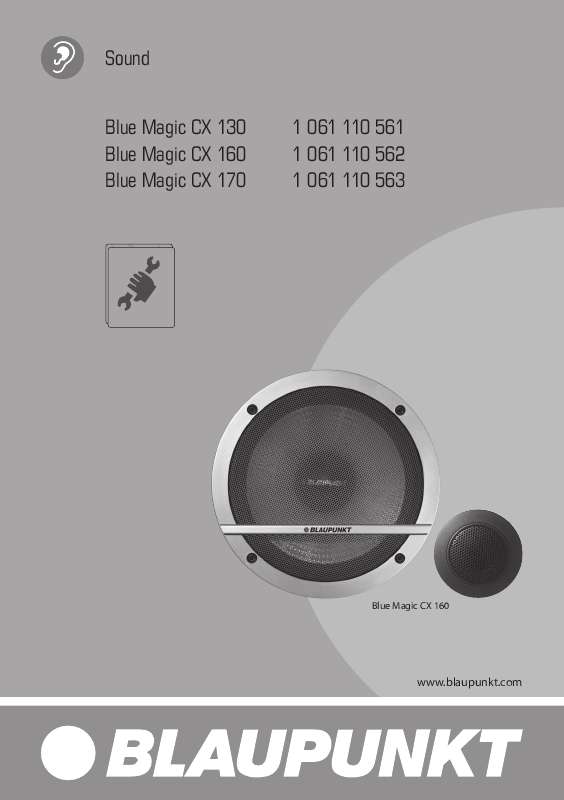 Guide utilisation BLAUPUNKT BLUE MAGIC CX 160  de la marque BLAUPUNKT