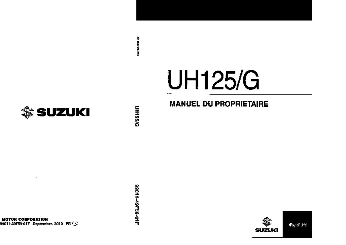Guide utilisation  SUZUKI UH125  de la marque SUZUKI