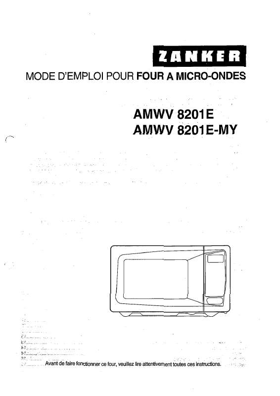 Guide utilisation  ZANKER AMWV8201E-W  de la marque ZANKER