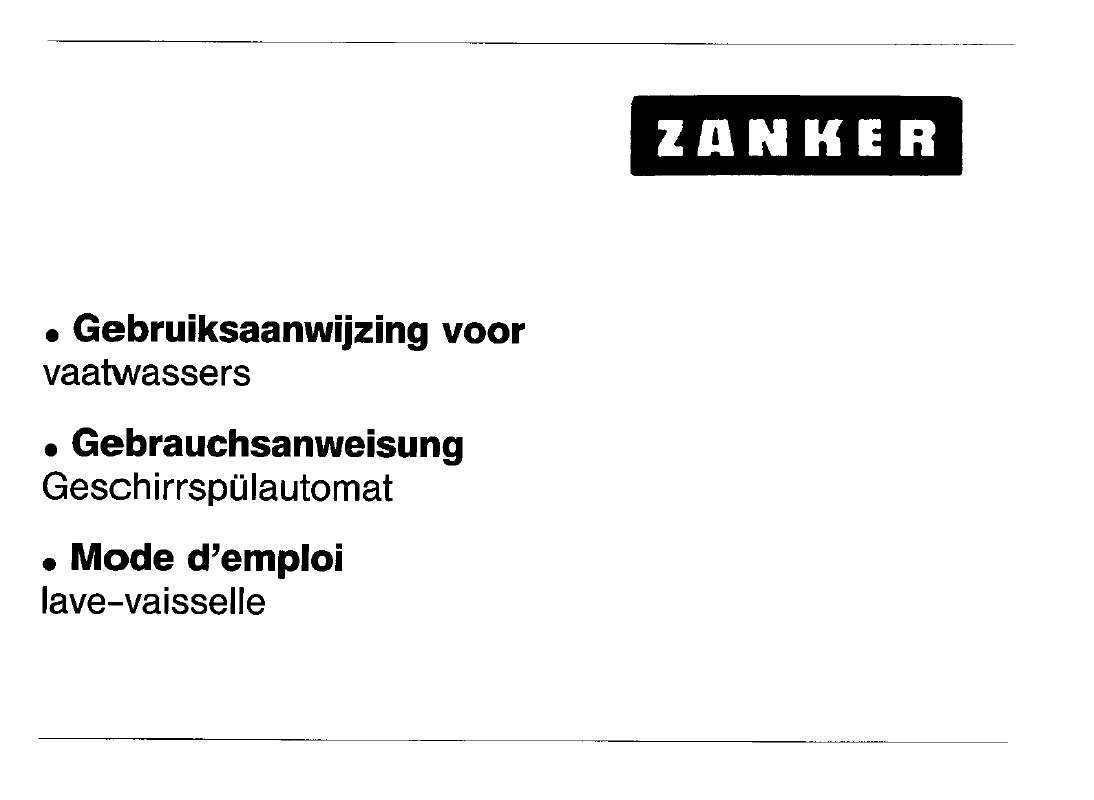 Guide utilisation ZANKER GW3511 de la marque ZANKER