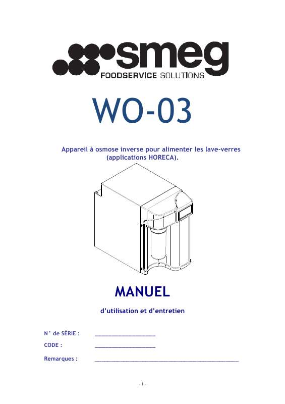 Guide utilisation  SMEG WO-03  de la marque SMEG