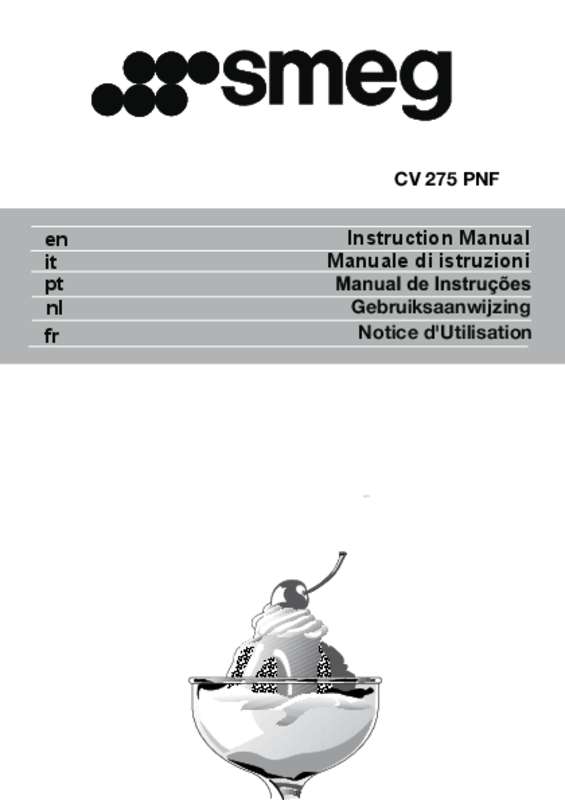 Guide utilisation  SMEG CV275PNF  de la marque SMEG